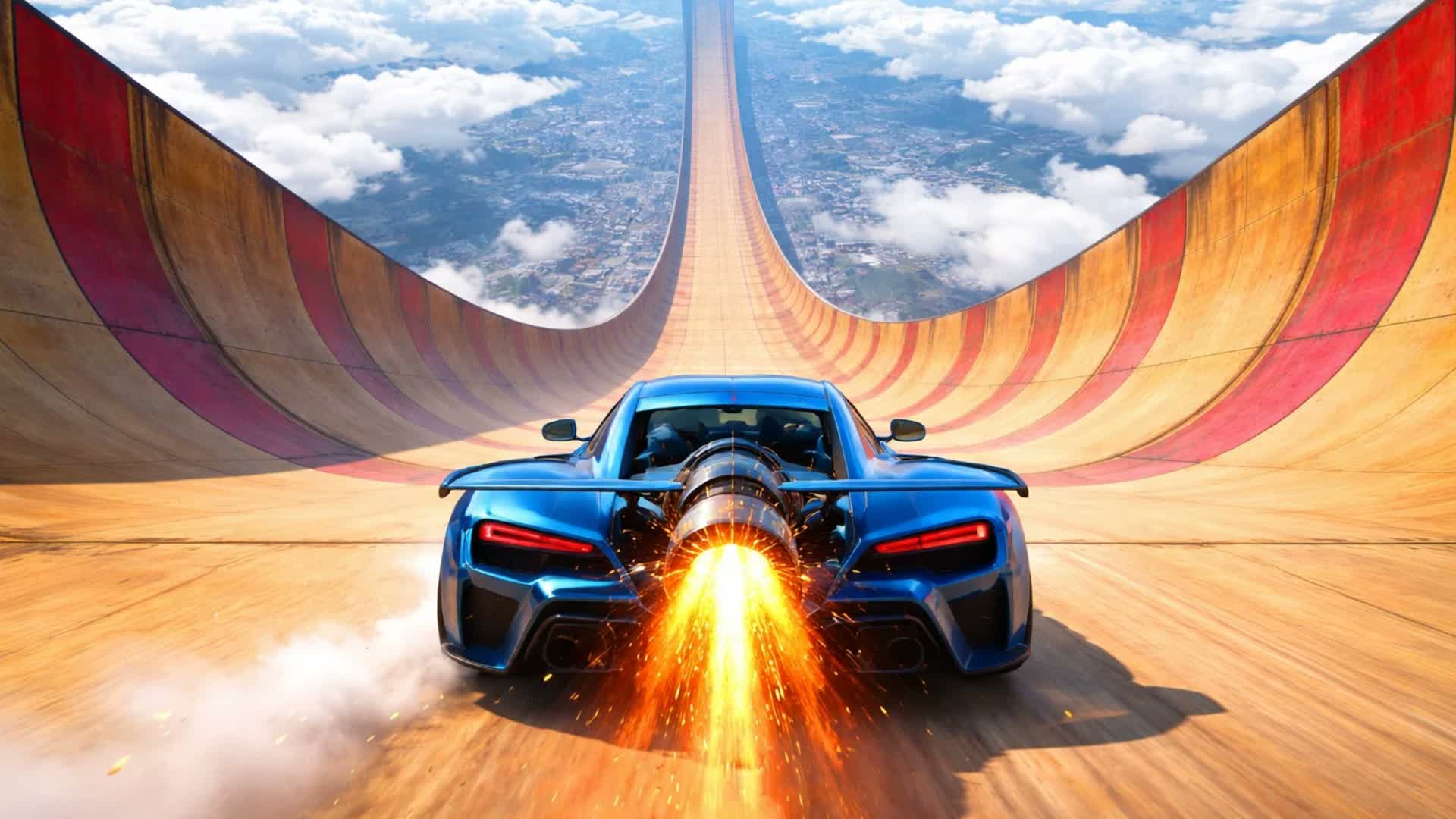 クレイジーな駐車場パルクールオビー