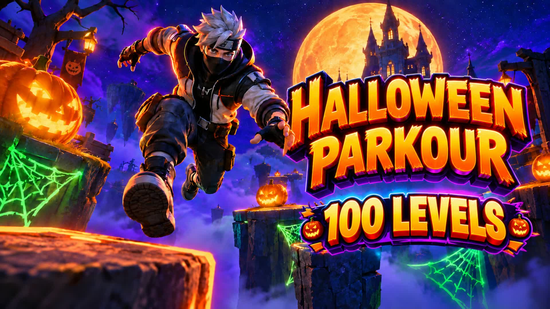 🎃 ハロウィンのパルクール • 100 レベル