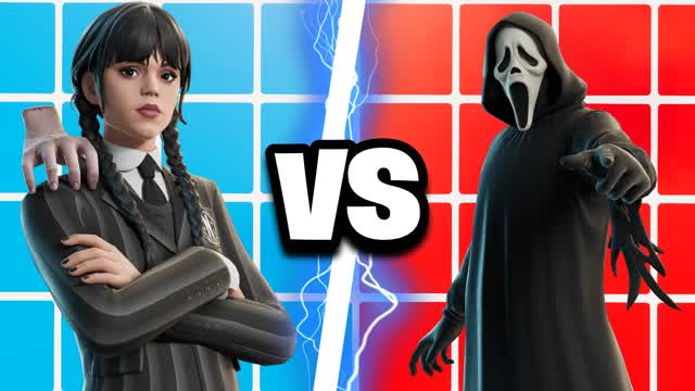 Ghost vs Wednesday Red vs blue 🔴🔵