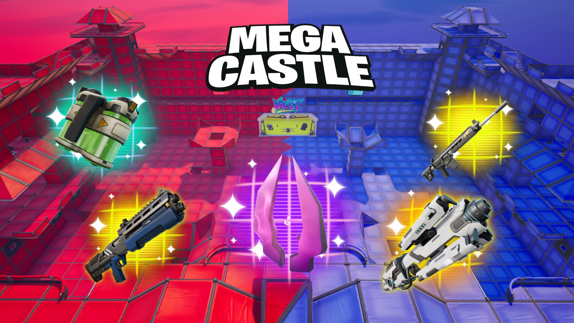 MEGA RED VS BLUE 🔴🔵CASTLE