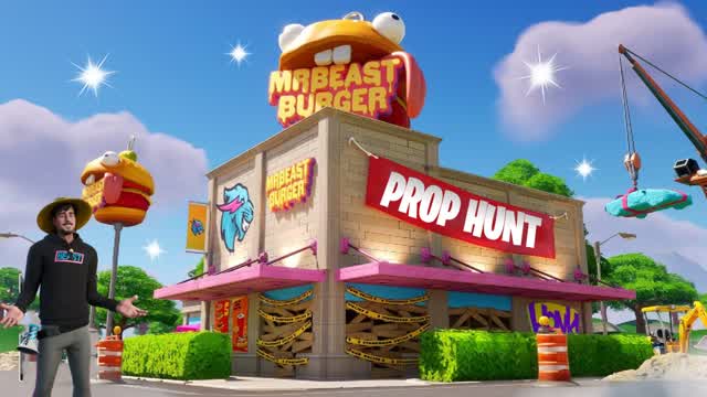 🍔MRBEAST BURGER🍔-PROP HUNT