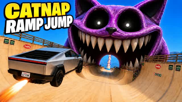 CATNAP CAR DRIVE CITY RAMP JUMP HORROR