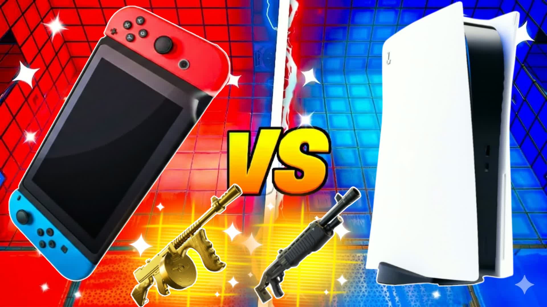 SWITCH VS MEGA PS5 RED VS BLUE 🔴🔵