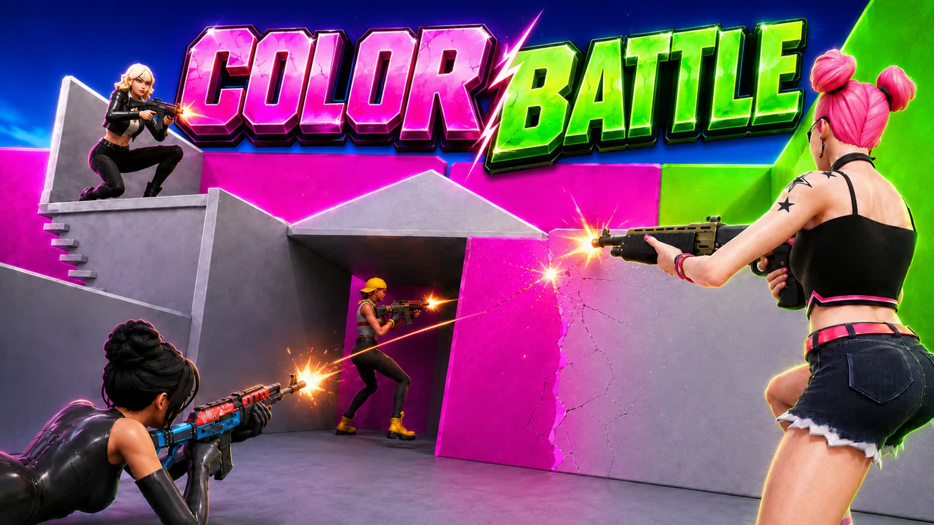 COLOR BATTLE: PINK VS GREEN