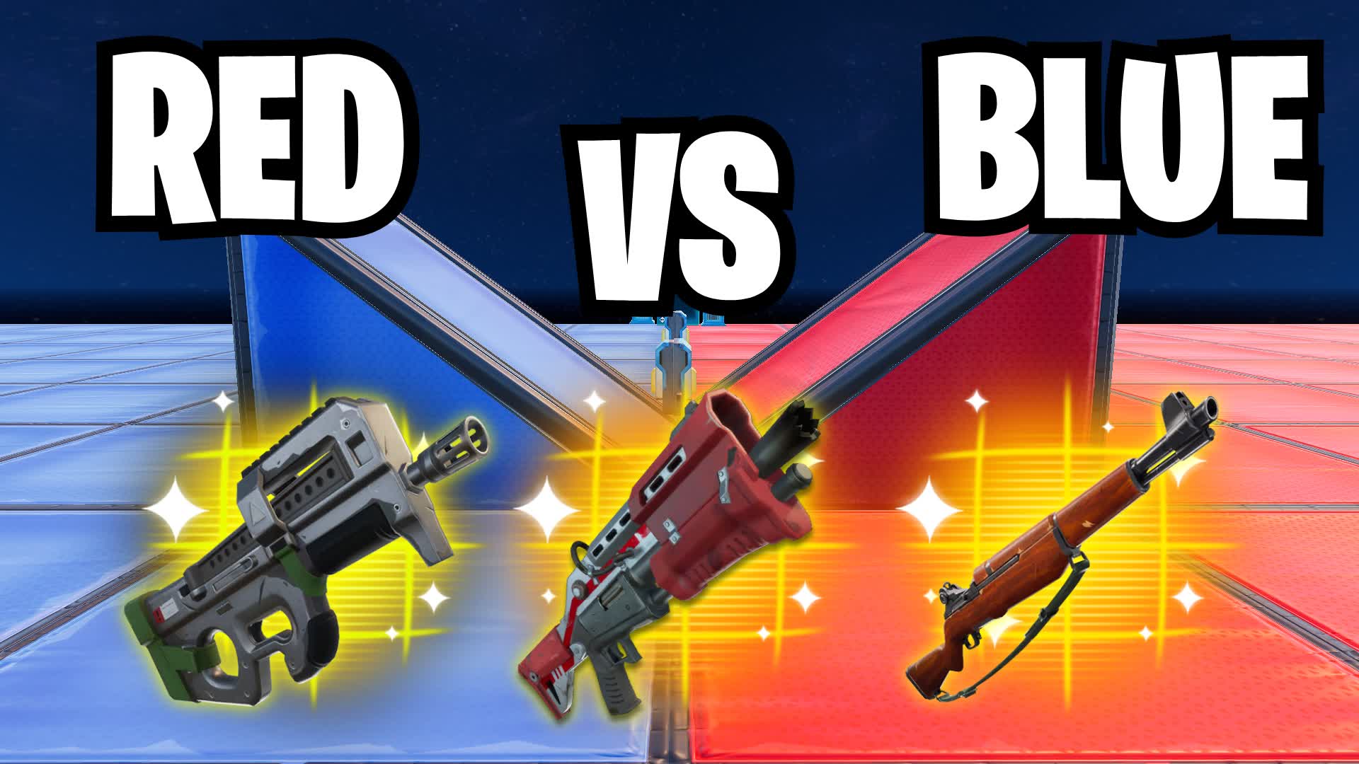 MEGA RED VS BLUE 1v1 BUILD FIGHT 🔴🔵