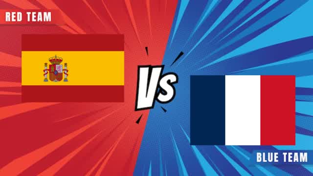 CRAZY SPAIN VS FRANCE -RED VS BLUE🔴🔵
