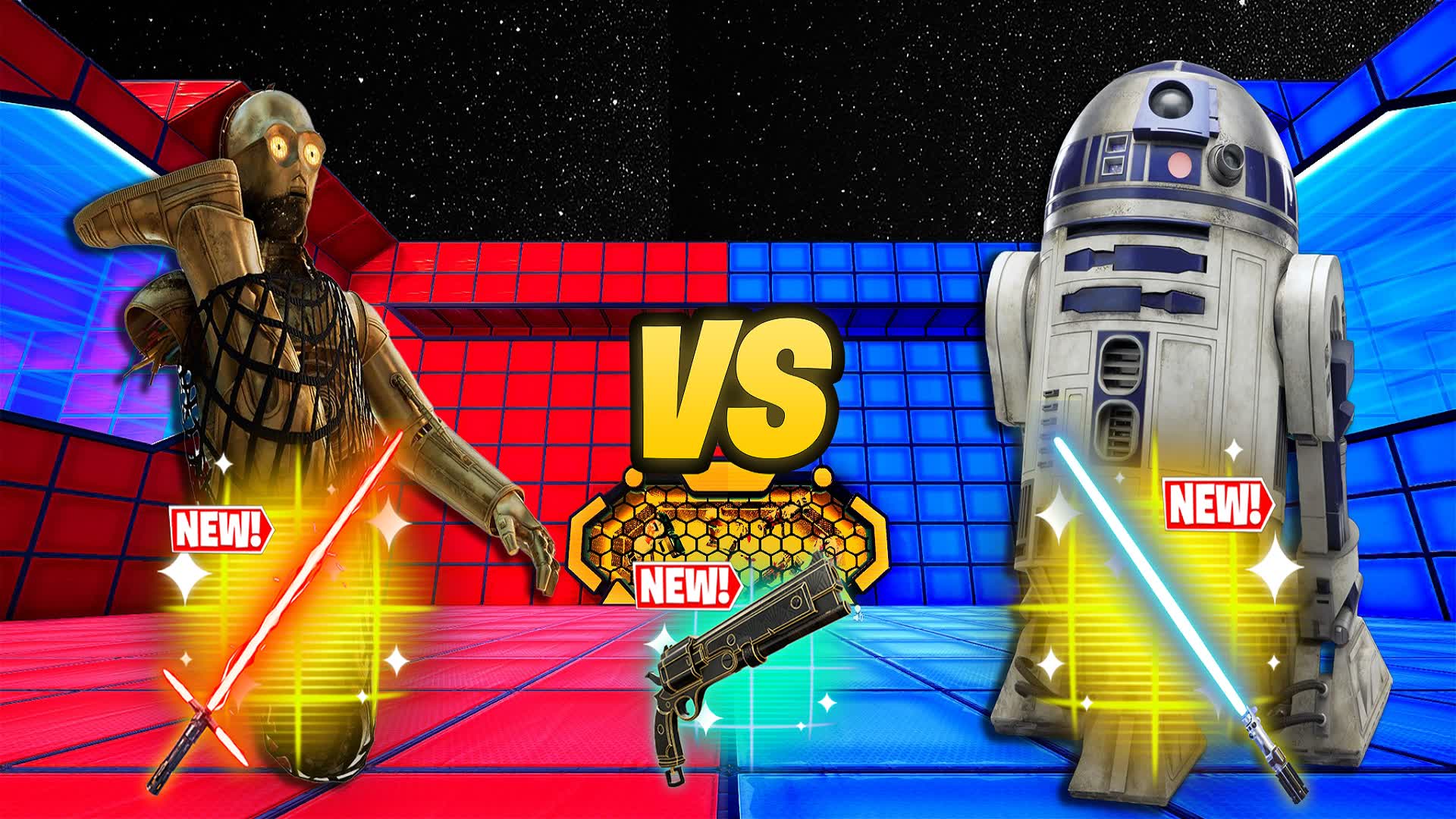 RED VS BLUE C-3P0 VS R2-D2🔴🔵