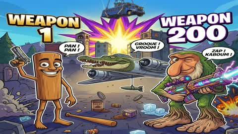 BRAINROT GUN GAME - ALL WEAPONS