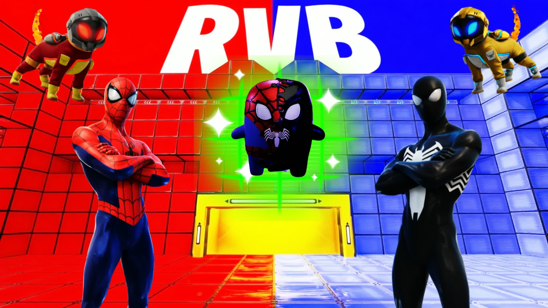 SPIDER RED VS BLUE 1v1