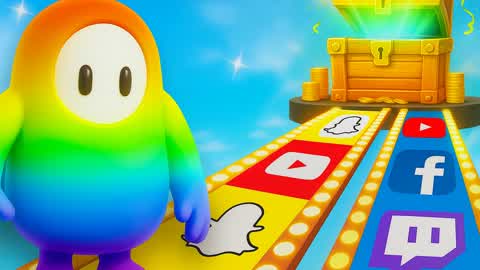 ⭐️CRAZY FUN FALL GUYS OBBY MINIGAMES🌈