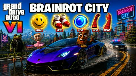 🛣️DRIVE ROAD FFA - BRAINROT CITY🛣️