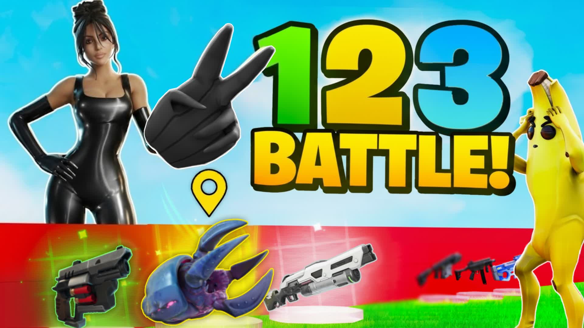 123 BATTLE! Choose Random Items Then 1v1
