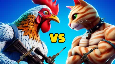 🐥CRAZY CHICKEN VS MEOWSCLES🐱