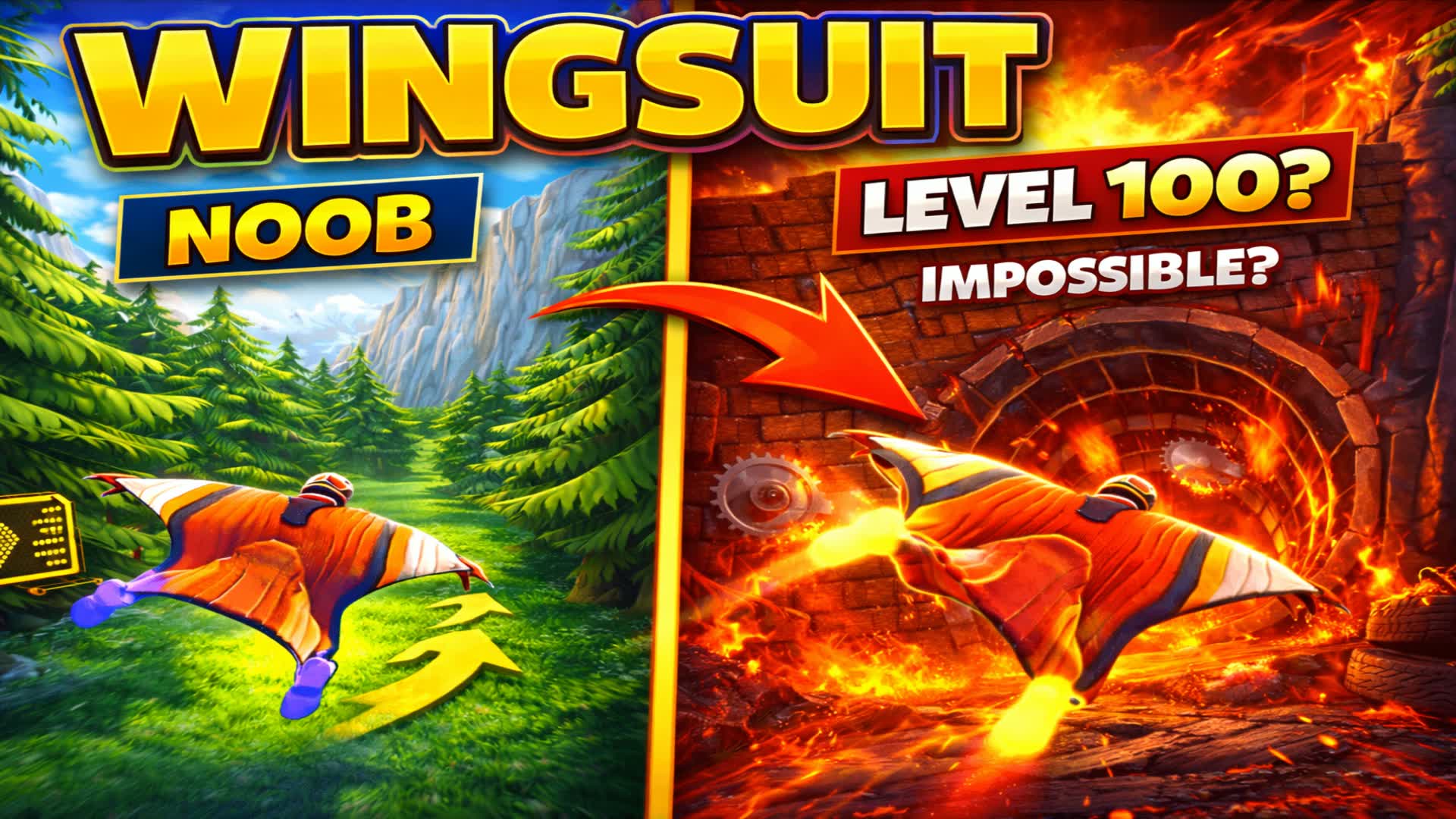 ウィングスーツ パルクール