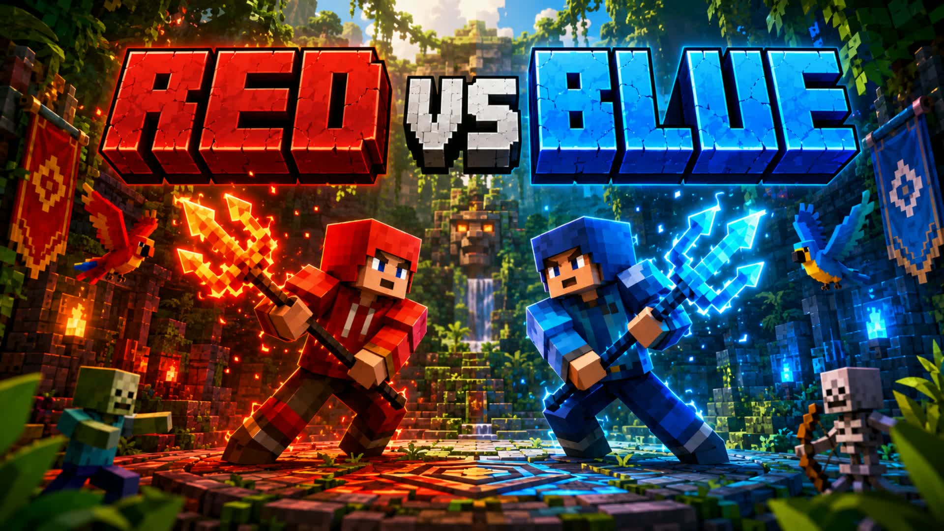 SUPER CRAZY RED VS BLUE 🔴🔵 ROG