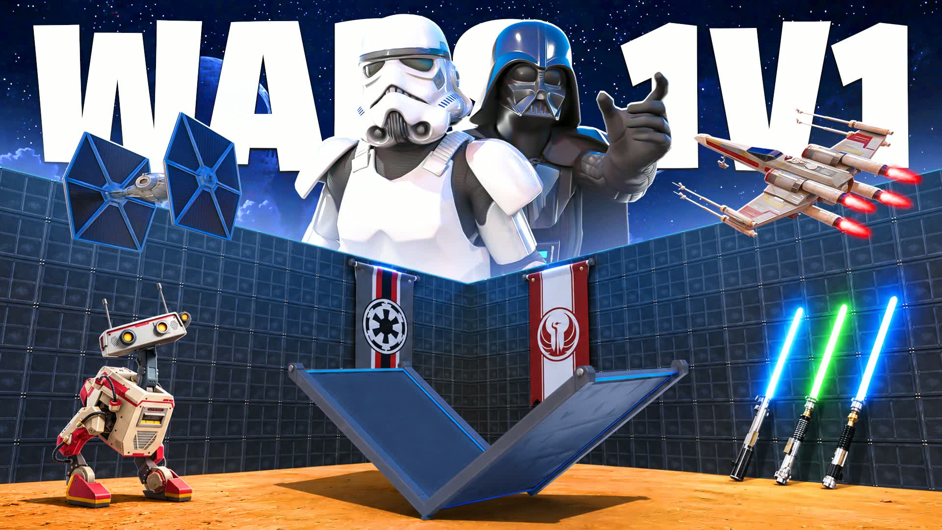 STAR WARS 1V1 ALL GUNS & CARS - Fortnite island 0254-6849-1526 by Vanisher 888