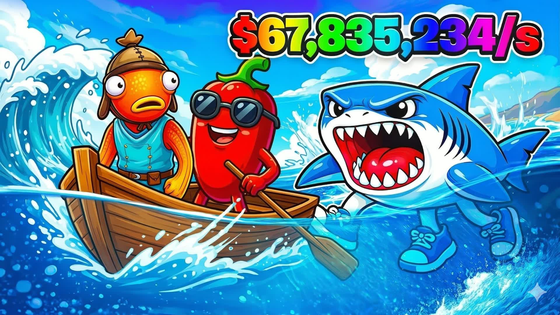 Escape the Shark for Brainrot [TYCOON]