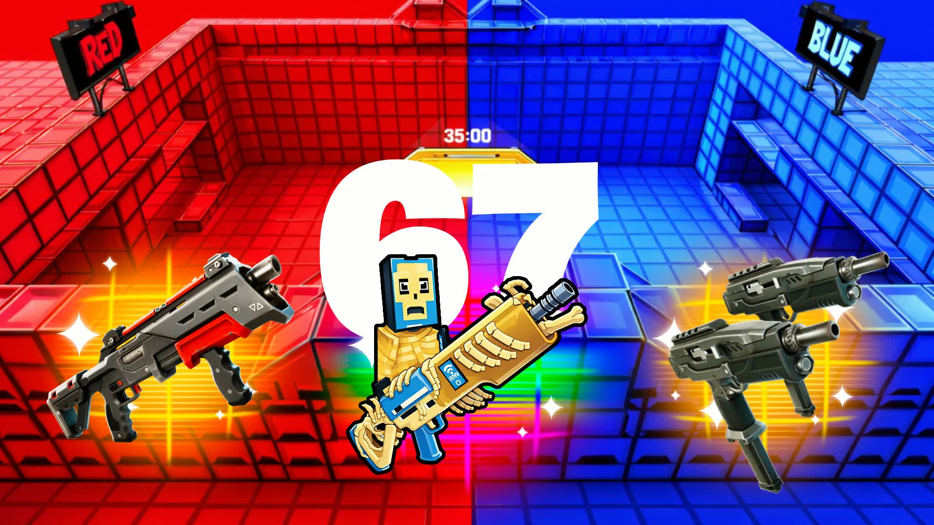 笑 レッド vs ブルー 🔴🔵 IKZ96