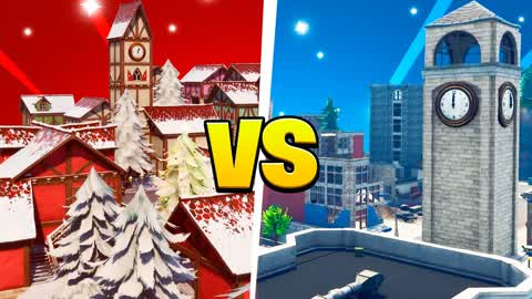🔵TILTED TOWER VS 🔴HAPPY HAMLET