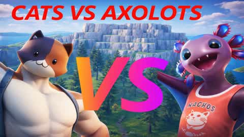 🐱🐙CATS VS AXOLOTS - EPIC BATTLE💥