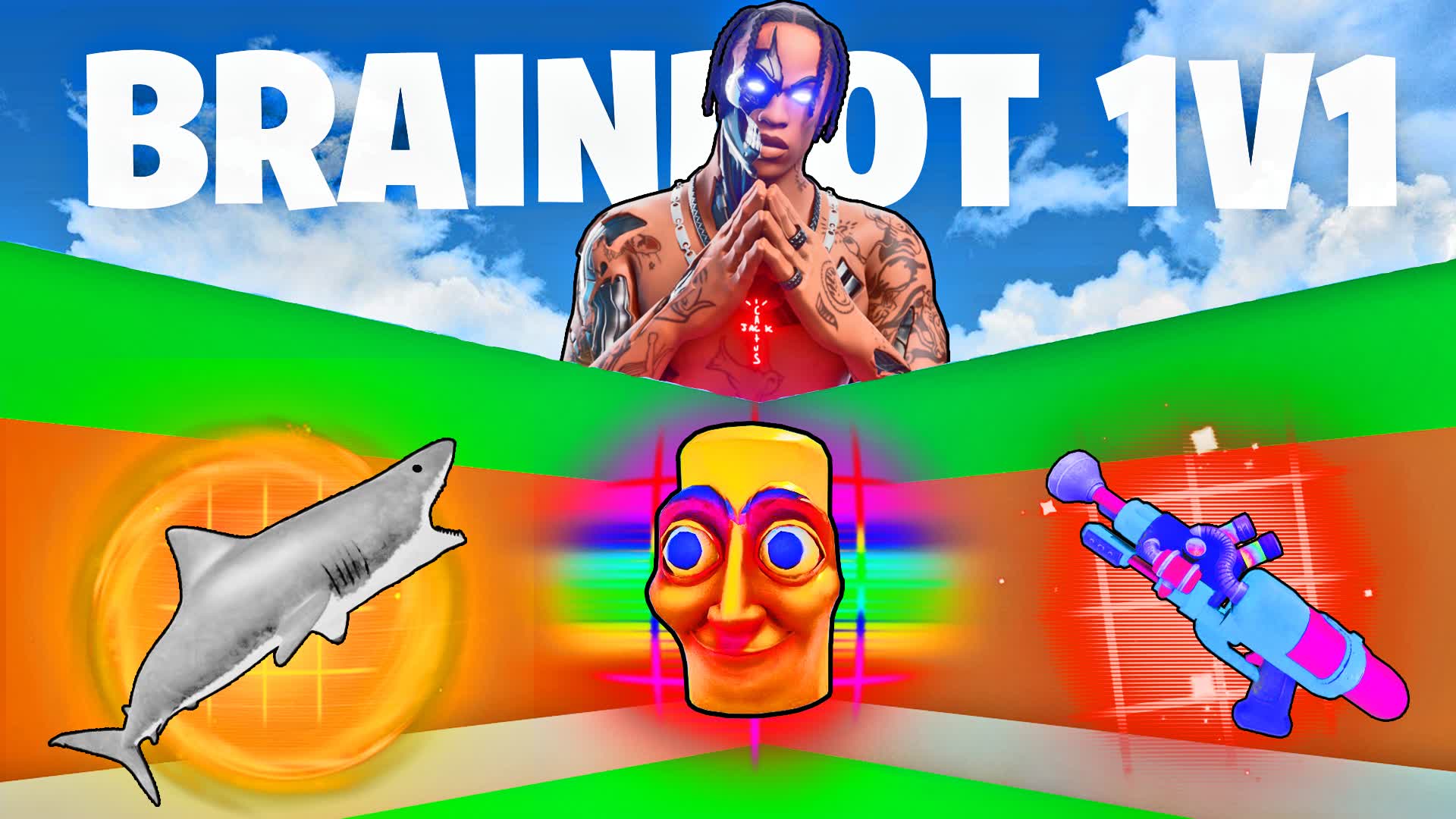 Steal the Brainrot 1v1 FFA ⭐ All Guns