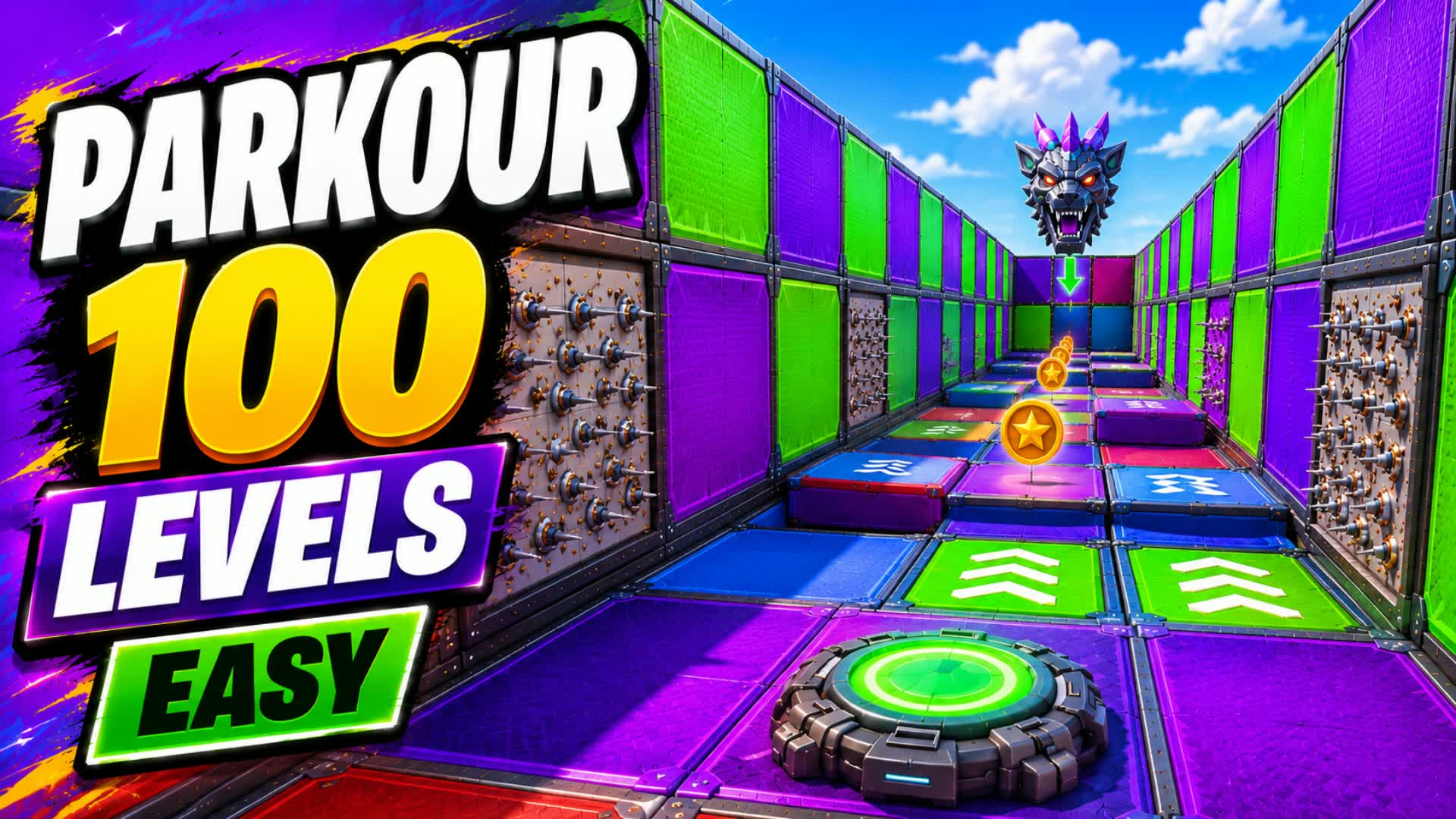 PARKOUR 100 LEVELS EASY : COLOR CHANGE🌈