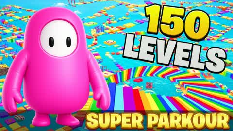 ⭐SUPER PARKOUR 150+ LEVEL OBBY FALL GUYS
