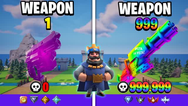 CLASH ROYALE GUN GAME🎯ONE SHOT BOTS🎯