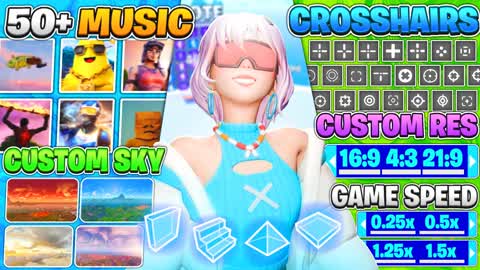 1V1🎵60+ SONGS✨Stretched Res1280x1080
