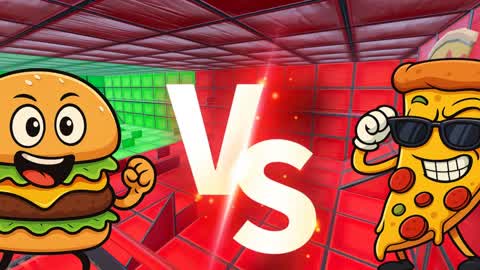Crazy Mini BURGER VS PIZZA RED VS GREEN