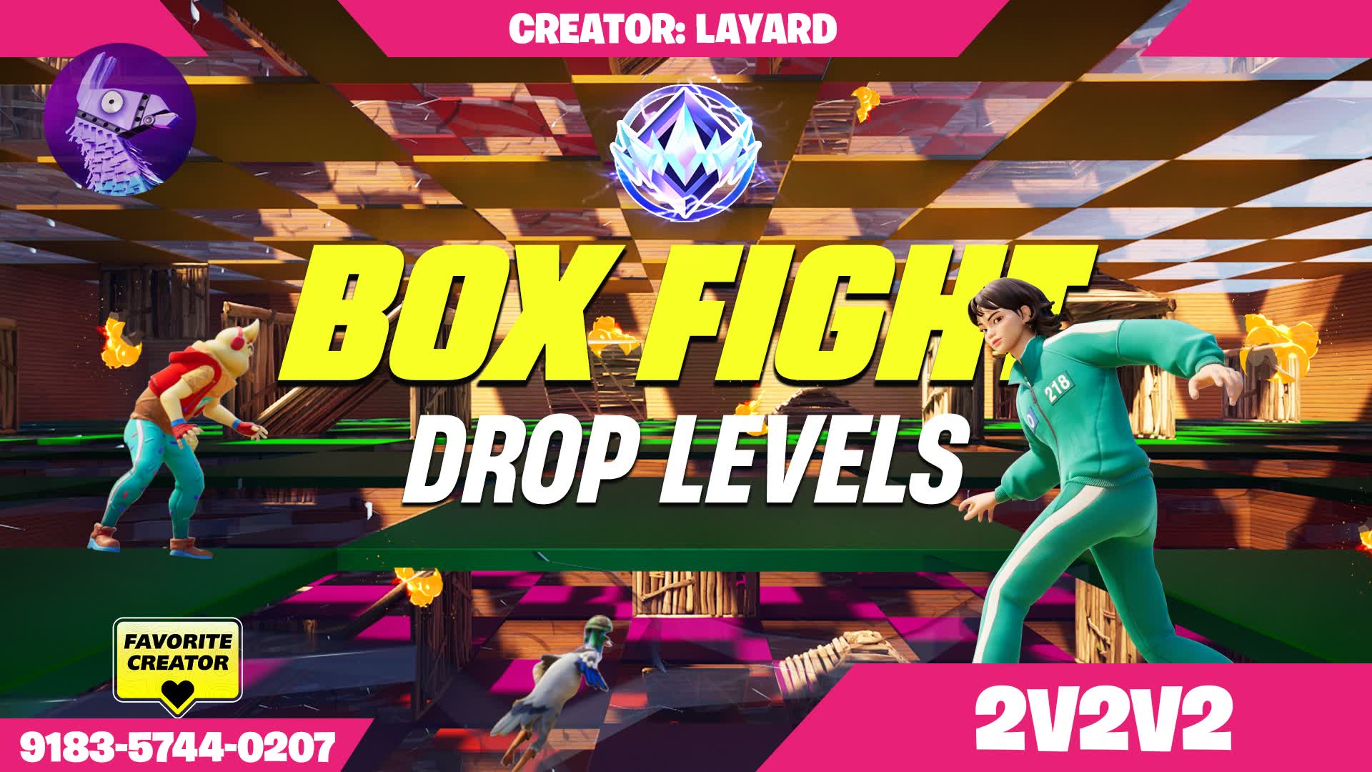 📦BOX FIGHT DROP LEVELS🔥2V2V2 CHAOS 😂