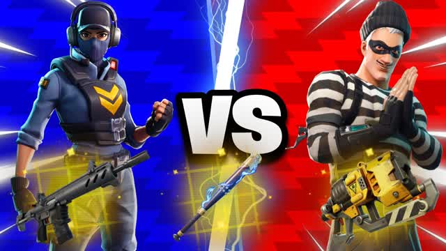 COPS VS ROBBERS - RED VS BLUE🔴🔵
