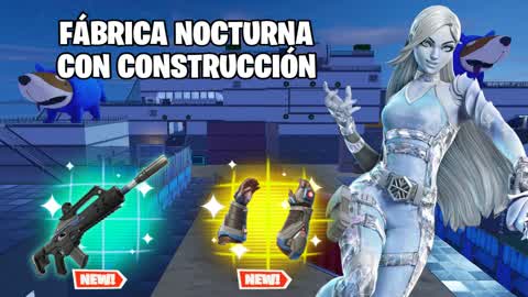 Night Factory With Construction