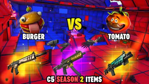 Crazy 🔴 Red VS Blue 🔵 Tomato VS Burger