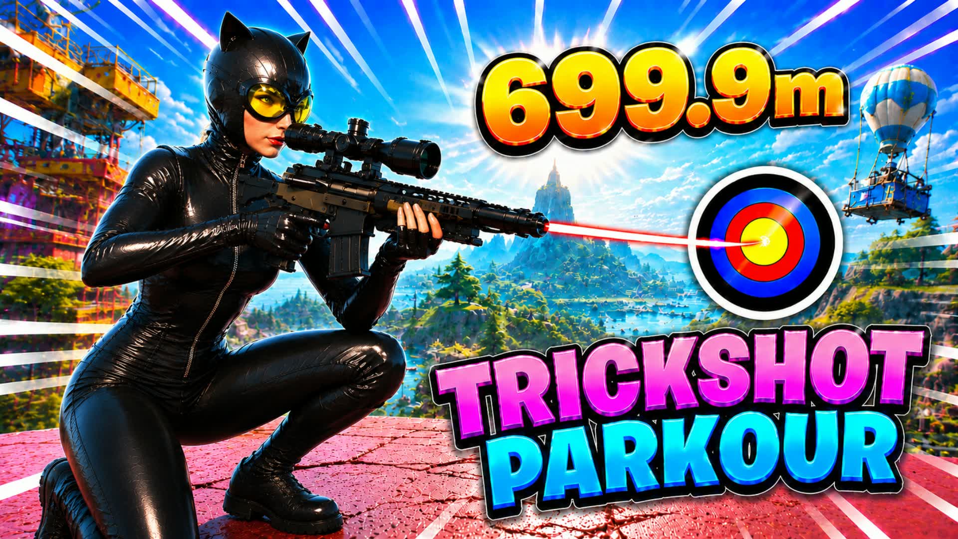 🧔🏿‍♀️🐈‍⬛CAT GIRL TRICKSHOT PARKOUR 🎯