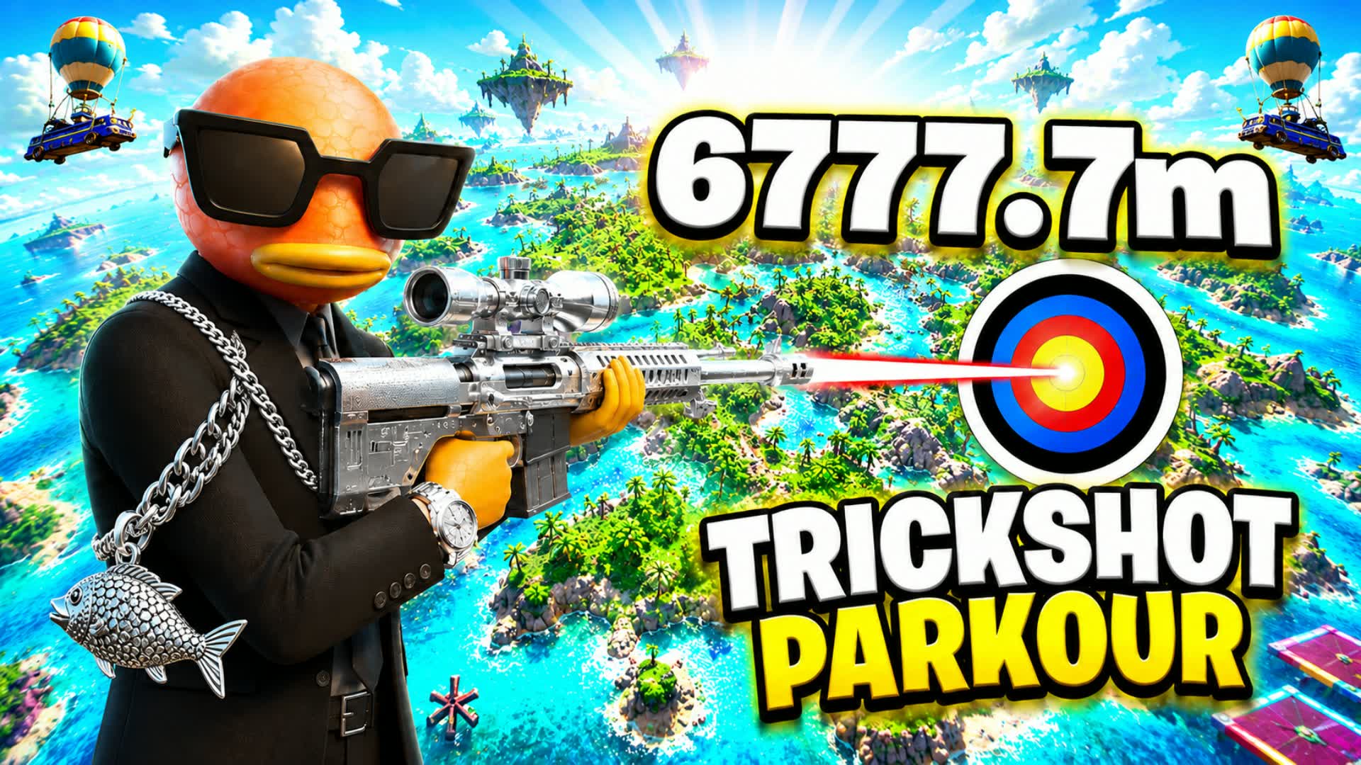 🐟 AGENT FISH TRICK SHOT PARKOUR 100+ 🔫