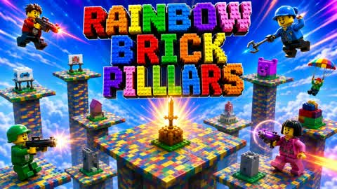 Rainbow Brick Pillars