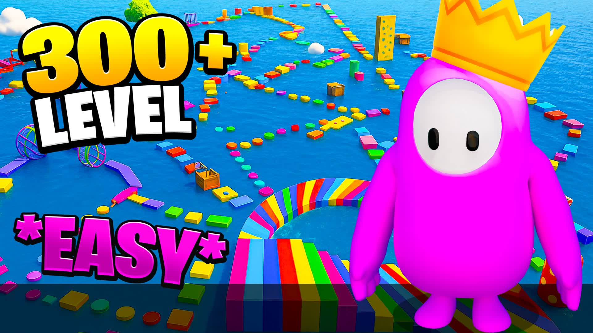 ⭐️OBBY PARKOUR 300+🌈FALL GUYS🏆
