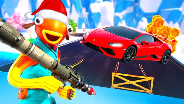 ❄️ WINTER ROCKETS VS CARS  - FUNY
