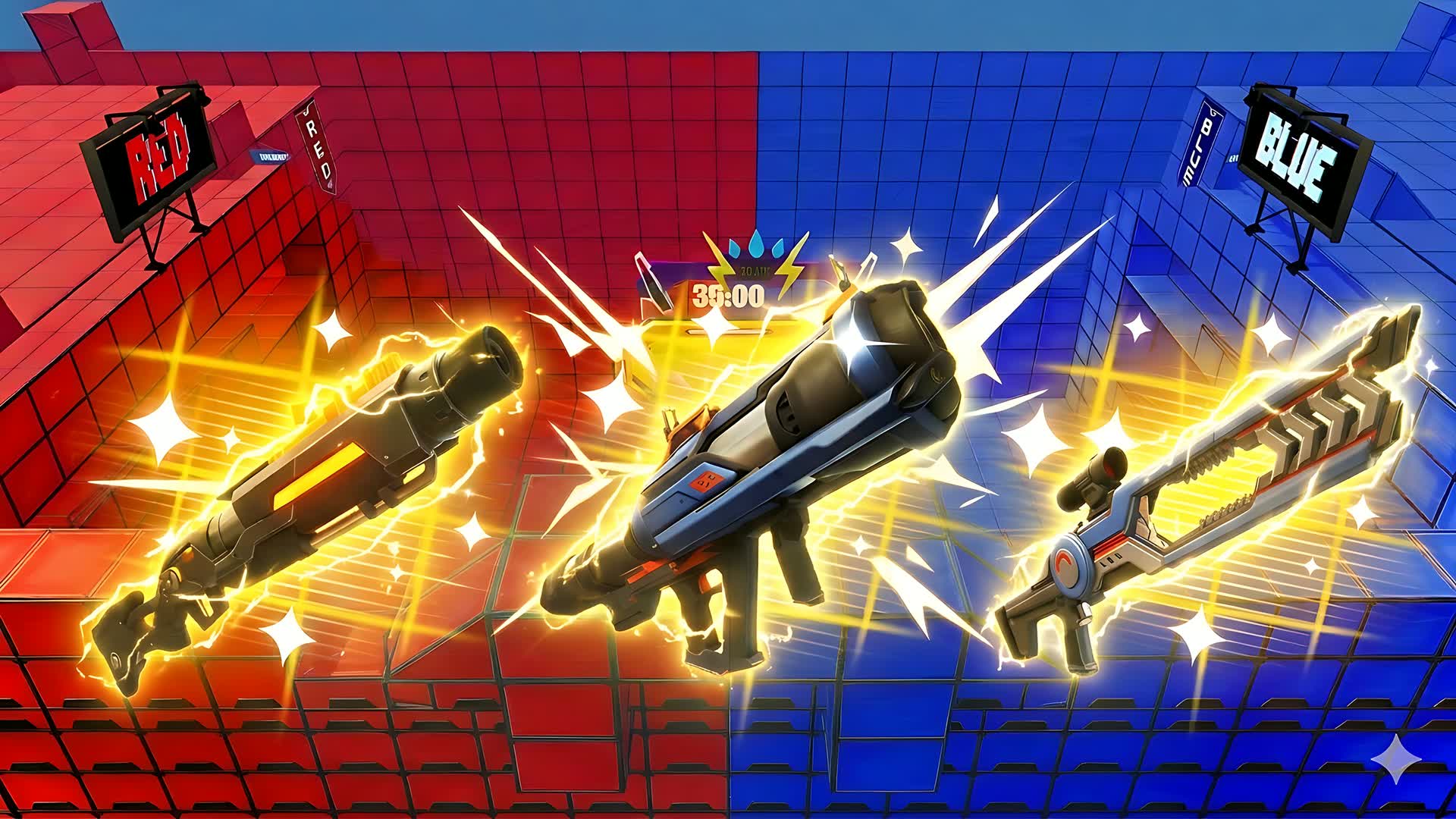 巨大でクレイジーなレッドVSブルー🔴🔵