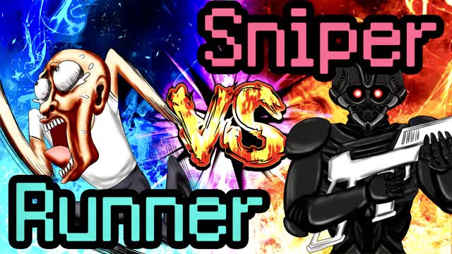 【100人】Sniper VS Runner🎯
