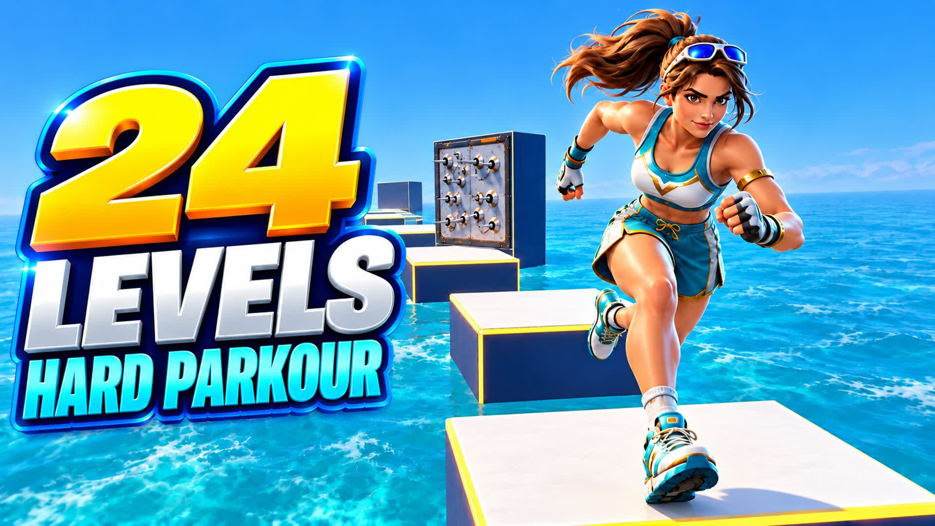 HARD PARKOUR 24 LEVELS 8111 DEATHRUN - Fortnite island 4908-2342-7558 by Edit Down Zigi .