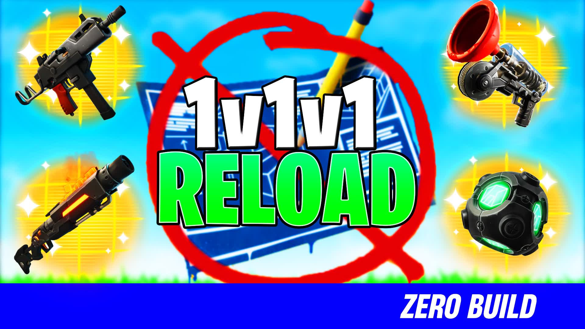 1v1v1 ZERO BUILD