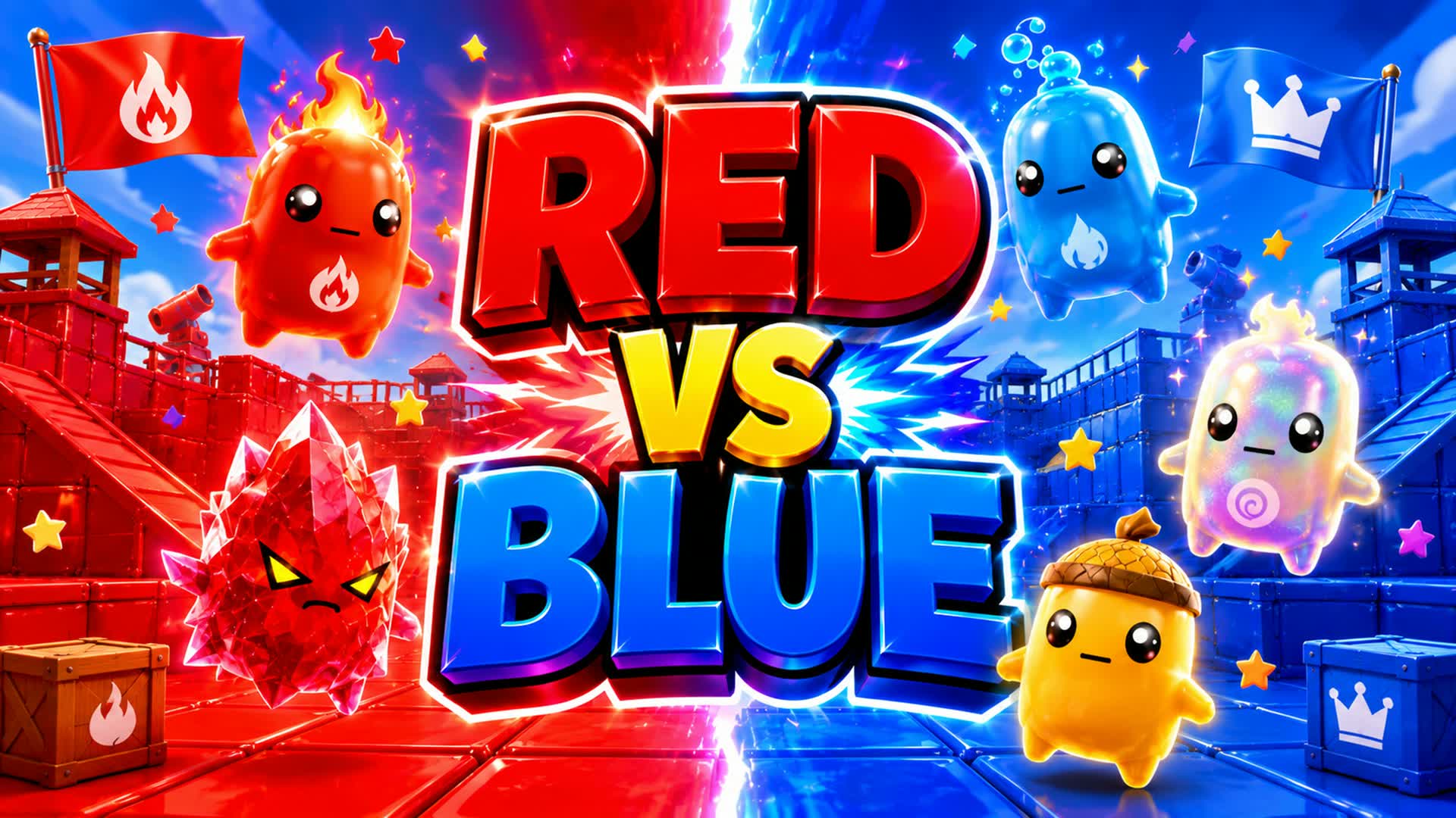 🔴RED VS BLUE 🔵 FUN ARENA