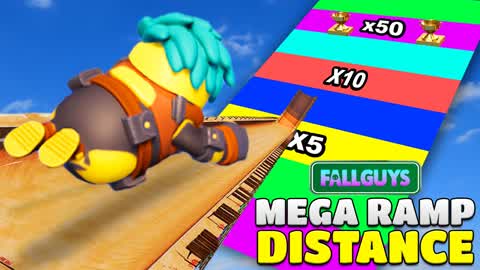 FALL GUYS MEGA RAMP DISTANCE 🎯