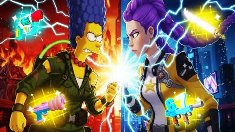 🔥SIMPSONS VS K POP HUNTERS RED VS BLUE