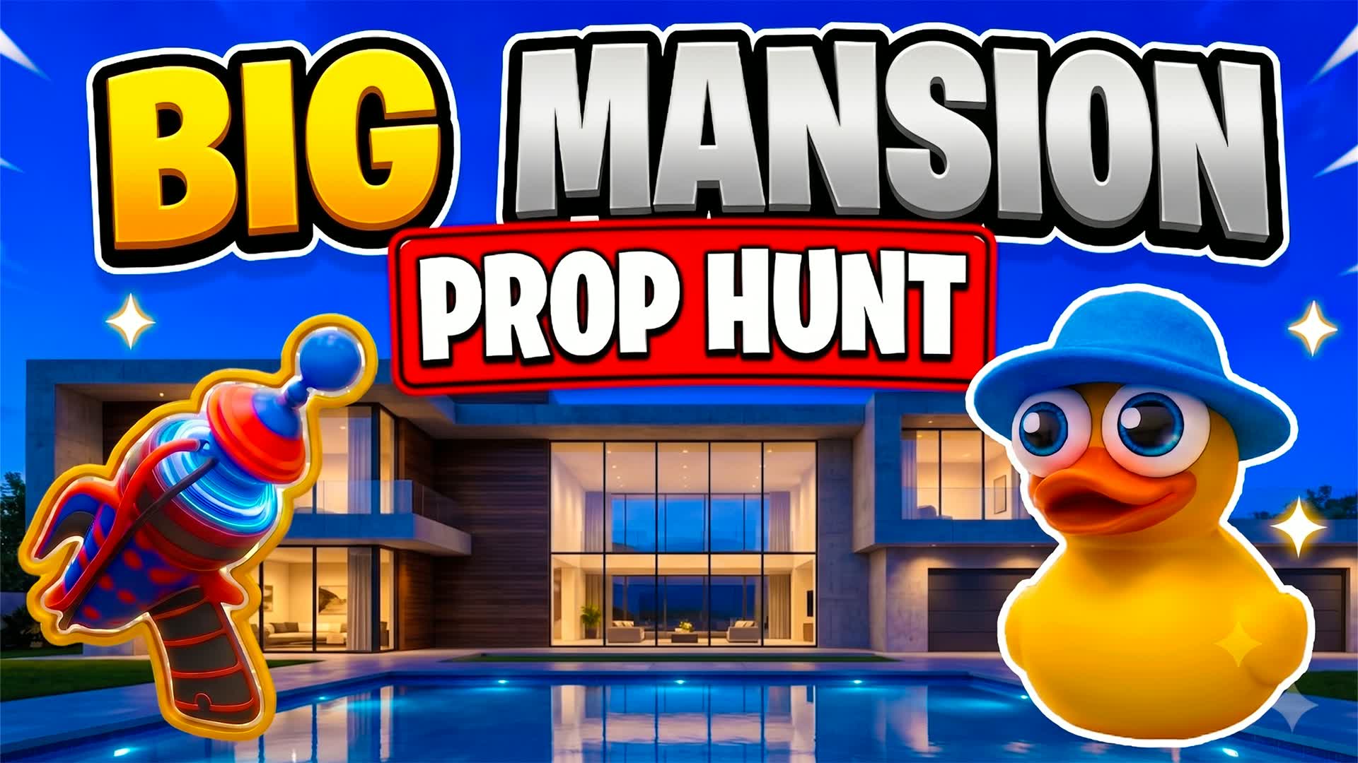 BIG MANSION PROP HUNT ⭐ MEGA
