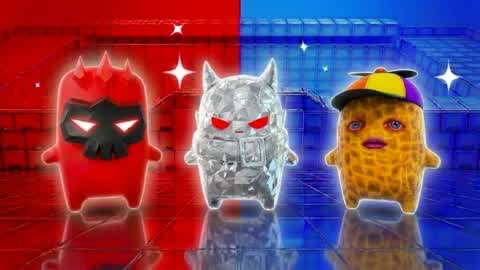 SUPER CRAZY FUN RED VS BLUE 🔴🔵HAPPY