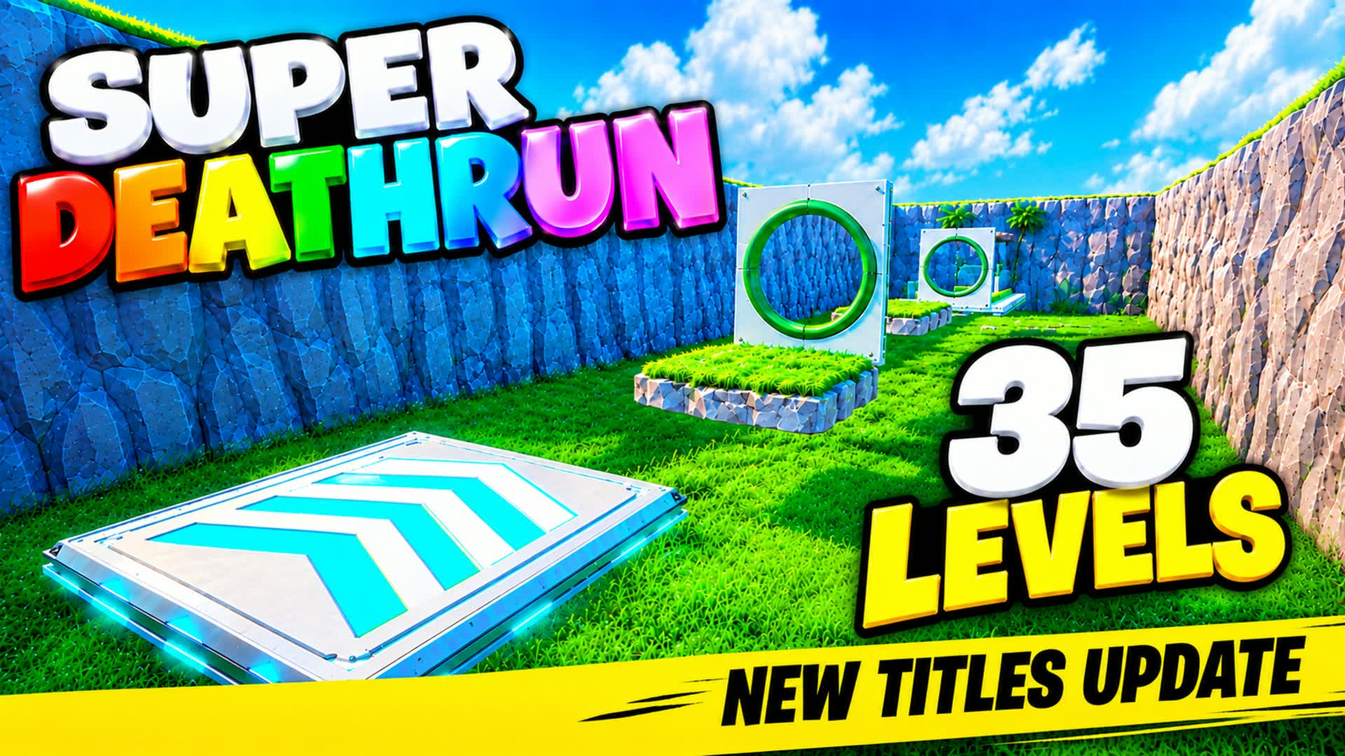SUPER DEATHRUN: 35 LEVELS - Fortnite island 2401-9744-3138 by muko ay