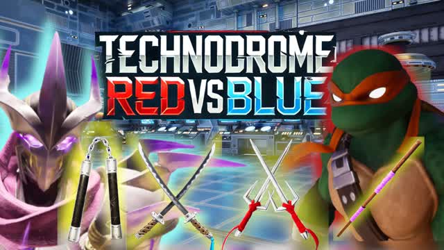 TMNT TechnoDrome Red Vs Blue